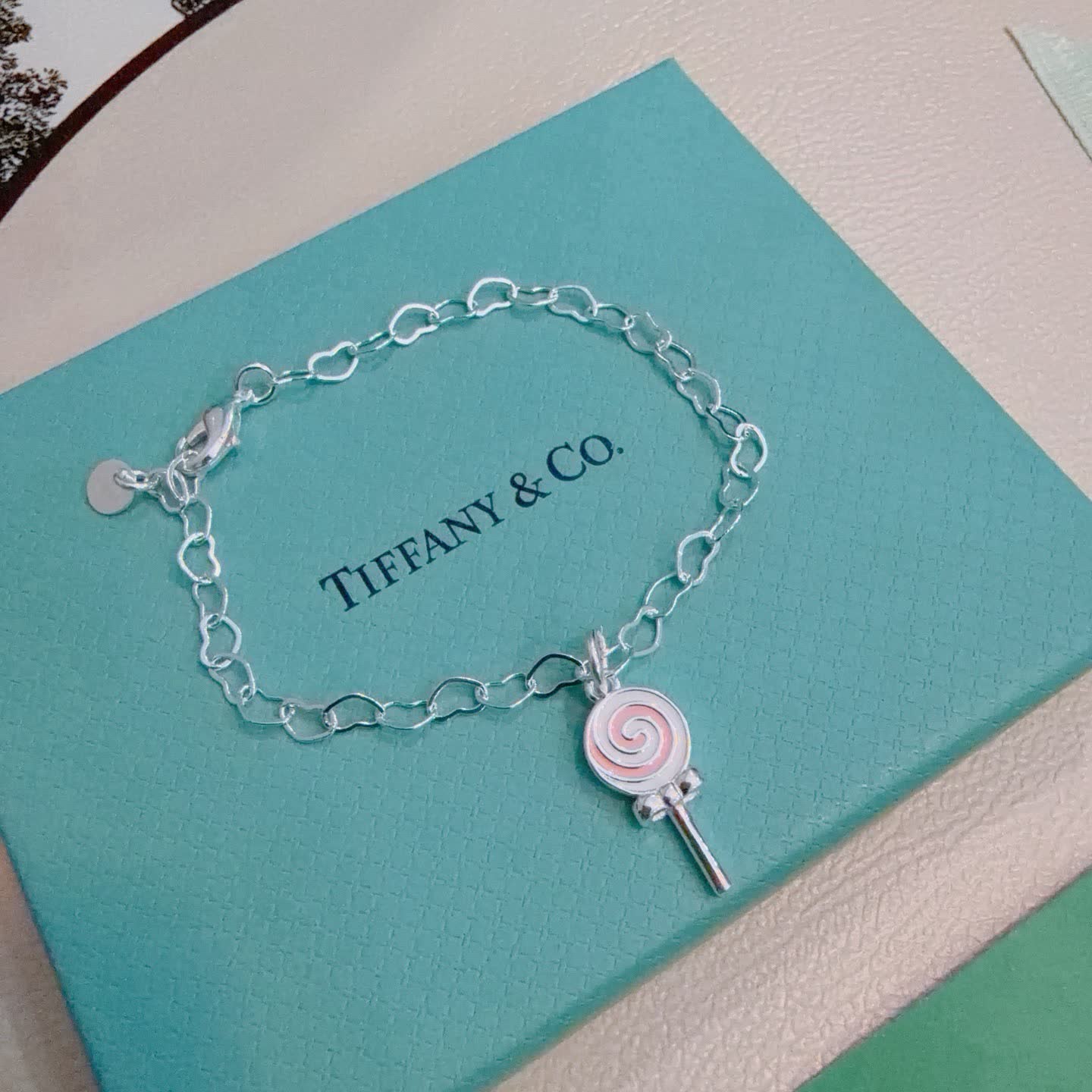 Tiffany & Co. Silver Lollipop Charm Bracelet
